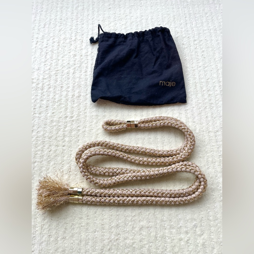 Brand New Maje Gold Rope Belt